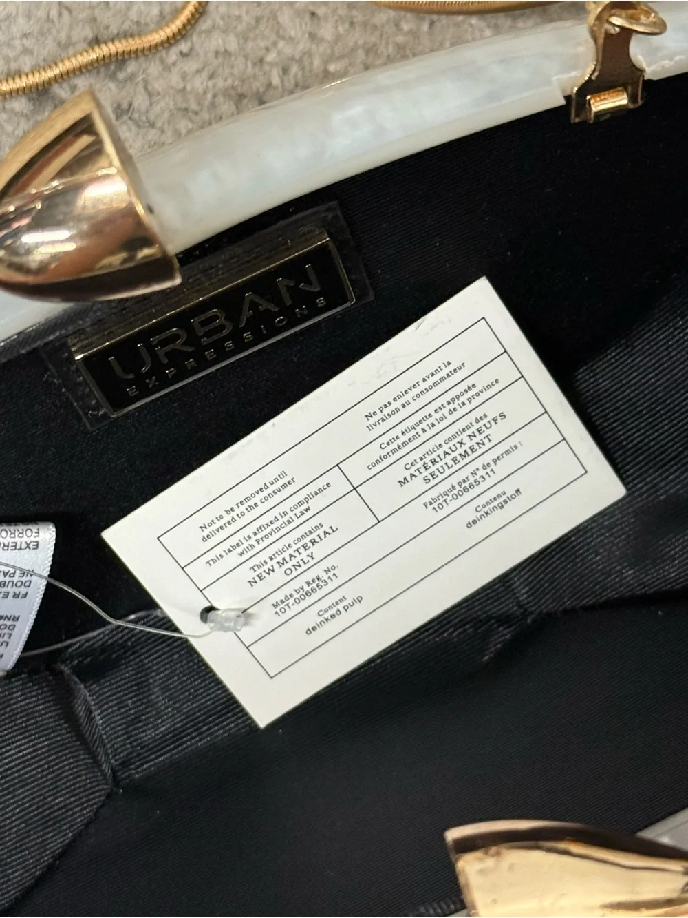NWT Pearlescent Marbled Evening Clutch with Gold Accent by Urban Expressions